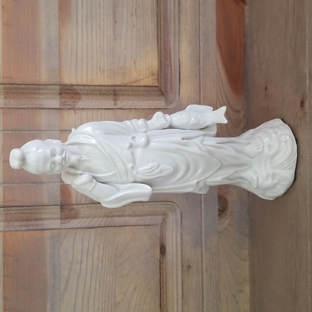 Vintage Asian Fisherman Figurine